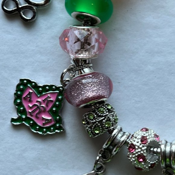 Alpha Kappa Alpha Cherish Charm Bracelet AKA - Picture 4 of 8